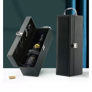 caixa para vinho com acessórios