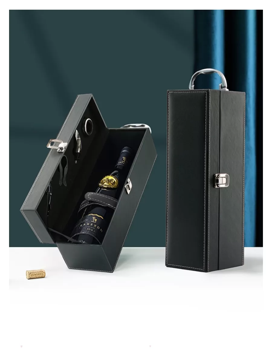 caixa para vinho com acessórios
